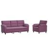 vidaXL Sofa-Set 2 pcs Lila Samt
