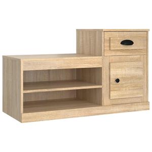 vidaXL Schuhschrank Sonoma-Eiche 100x42x60 cm Holzwerkstoff