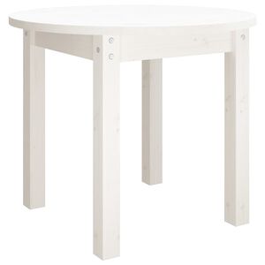 vidaXL Couchtisch Wei&szlig; &Oslash; 55x45 cm Massivholz Kiefer