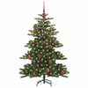 vidaXL K&uuml;nstlicher klappbarer Weihnachtsbaum Gr&uuml;n 150 cm PVC und Stahl
