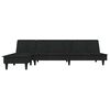 vidaXL Schlafsofa in L-Form Schwarz 255x140x70 cm Samt