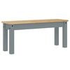 vidaXL Essbank PANAMA Grau 105x30x45 cm Massivholz Kiefer