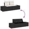 vidaXL Garten-Sofa-Set mit Kissen 7 pcs Schwarz und Creme