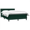 vidaXL Boxspringbett mit Matratze Dunkelgr&uuml;n 140x210 cm Samt