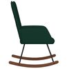 vidaXL Schaukelstuhl Samt Dunkelgr&uuml;n