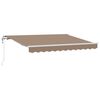 vidaXL Ausziehbare Markise Taupe 3,5 x 2 m Stoff