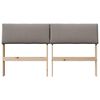 vidaXL Gepolstertes Kopfteil Taupe 150 cm Massives Kiefernholz