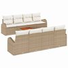 vidaXL Gartensofa-set 9 stk. Beige Poly-Rattan