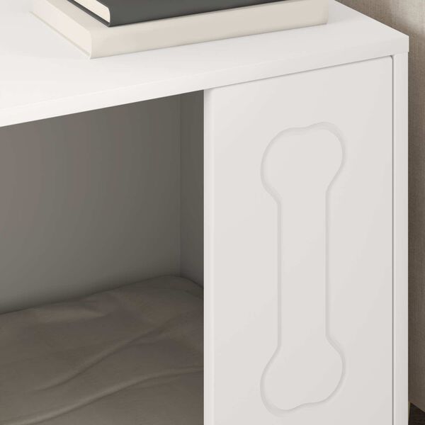 vidaXL Hundeh&uuml;tte Wei&szlig; 44 x 42 x 49 cm Holzwerkstoff