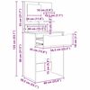 vidaXL Schlafzimmer-Frisiertische mit Regal Altholz 80 x 39,6 x 135 cm