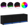 vidaXL Fernsehschrank mit LED Schwarze Eiche 140 x 34 x 40 cm