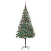 vidaXL K&uuml;nstlicher Weihnachtsbaum Gr&uuml;n 180 cm PVC und Stahl