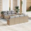vidaXL Gartensofa-set 8 pcs Beige und Hellgrau Poly-Rattan
