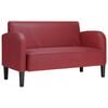 vidaXL Zweisitzer-Sofa Weinrot 110 cm Kunstleder