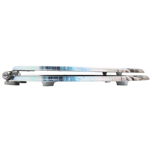 vidaXL Toilettensitz mit Soft-Close-Deckel MDF Muschel-Design