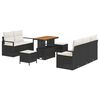 vidaXL Gartensofa-set 8 stk. Schwarz Poly-Rattan