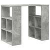 vidaXL Schreibtisch mit Regal Grau 90 x 50 x 75 cm Holzwerkstoff