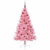 vidaXL K&uuml;nstlicher vorbeleuchteter Weihnachtsbaum Rosa 150 cm PVC