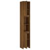 vidaXL Badezimmerschrank Braun Eiche 30x30x183,5 cm Holzwerkstoff