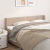 vidaXL Kopfteil mit Ohren Cappuccino-Braun 183x16x78/88 cm Kunstleder