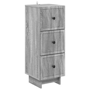 vidaXL Schubladenschrank Graues Sonoma 33 x 34,5 x 90 cm Holzwerkstoff