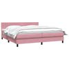 vidaXL Boxspringbett mit Matratze Rosa 200x210 cm Samt