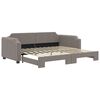 vidaXL Tagesbett Ausziehbar Taupe 100x200 cm Stoff