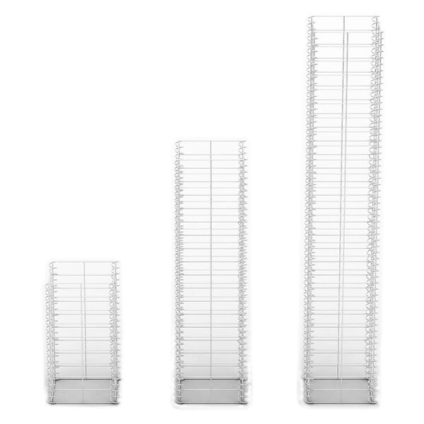 vidaXL Gabionen-Set 3-tlg. Verzinkter Draht