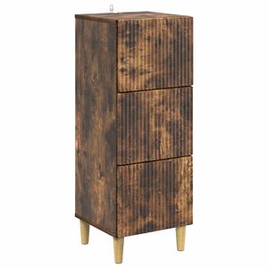 vidaXL Schubladenschrank Ger&auml;ucherte Eiche 33 x 34,5 x 90 cm