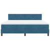 vidaXL Boxspringbett mit Matratze Dunkelblau 180 x 200 cm Samt