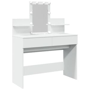 vidaXL Schminktisch mit LED-Beleuchtung Wei&szlig; 100x40x130 cm