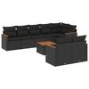vidaXL Patio Sofa Set 8-Sitzer Black