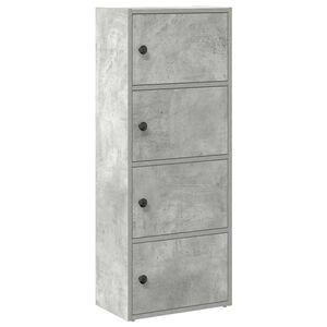 vidaXL B&uuml;cherregal Betongrau 40x24x102 cm Holzwerkstoff