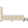 vidaXL Boxspringbett mit Matratze Creme 120 x 200 cm Stoff