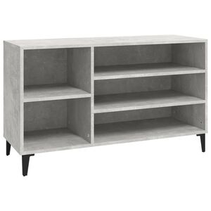 vidaXL Schuhregal Betongrau 102x36x60 cm Holzwerkstoff
