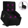 vidaXL Massagesessel mit Aufstehhilfe Schwarz Stoff