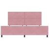 vidaXL Boxspringbett mit Kopfteil Rosa 200 x 200 cm Samt