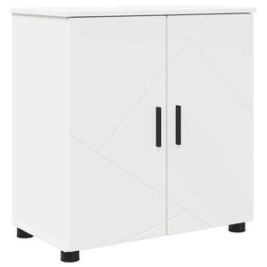 vidaXL Badezimmerschrank Wei&szlig; 61 x 35 x 64 cm Holzwerkstoff & Metall