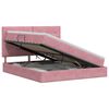 vidaXL Aufbewahrungsbett mit Matratze Rosa 180 x 200 cm Samt