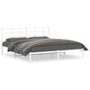 vidaXL Bettgestell mit Kopfteil Metall Wei&szlig; 180x200 cm