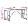 vidaXL Tisch f&uuml;r Outdoor Schwarz 80 x 40 x 40 cm Stahl und Poly Rattan