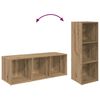 vidaXL TV-Schrankset Wandmontiert 2 pcs Artisan-Eiche 107 x 35 x 37 cm