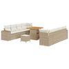 vidaXL Gartensofa-set Beige und Creme Poly-Rattan