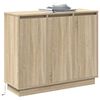 vidaXL LED-Sideboard Sonoma-Eiche 90 x 32 x 75 cm Holzwerkstoff
