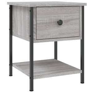vidaXL Nachttisch Grau Sonoma 34x35,5x45 cm Holzwerkstoff