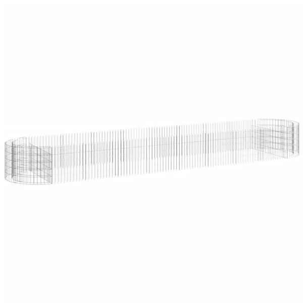vidaXL Gabionen-Hochbeet Verzinktes Eisen 500x100x50 cm