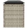 vidaXL Gartenbank mit Kissen Hellgrau 110x40x44 cm Poly Rattan