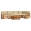 vidaXL Outdoor-Sofagarnitur 6 stk. Natur und Beige