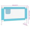 vidaXL Kleinkind-Bettschutzgitter Blau 120x25 cm Stoff