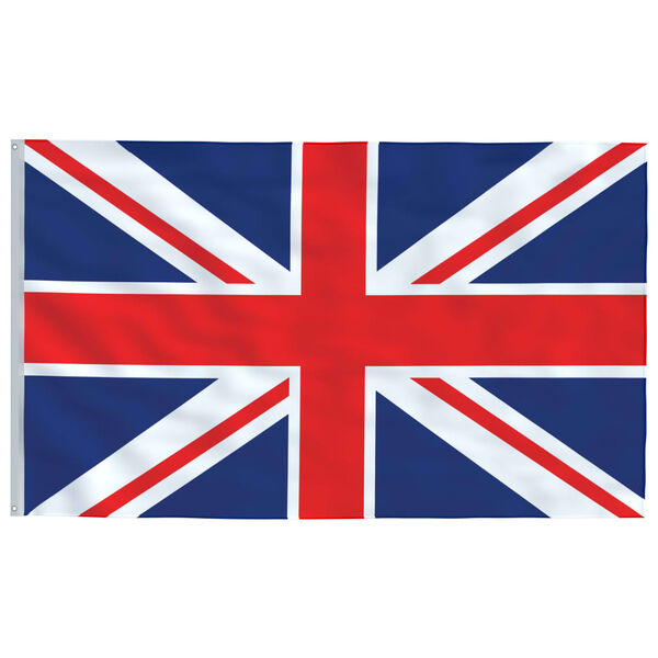 vidaXL Flagge Großbritanniens mit Mast 5,55 m Aluminium
